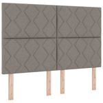 Casa si Gradina - Mobilier - Paturi si accesorii - Paturi - Pat cu saltea cu arcuri si LED taupe 140x190 cm, tesatura - Infinity.ro