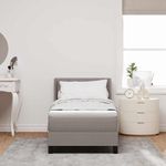 Casa si Gradina - Mobilier - Paturi si accesorii - Paturi - Pat Box Spring cu saltea taupe, 80x200 cm, material - Infinity.ro