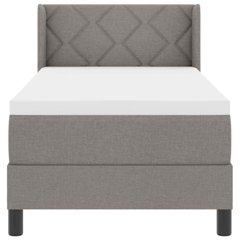 Casa si Gradina - Mobilier - Paturi si accesorii - Paturi - Pat Box Spring cu saltea taupe, 80x200 cm, material - Infinity.ro
