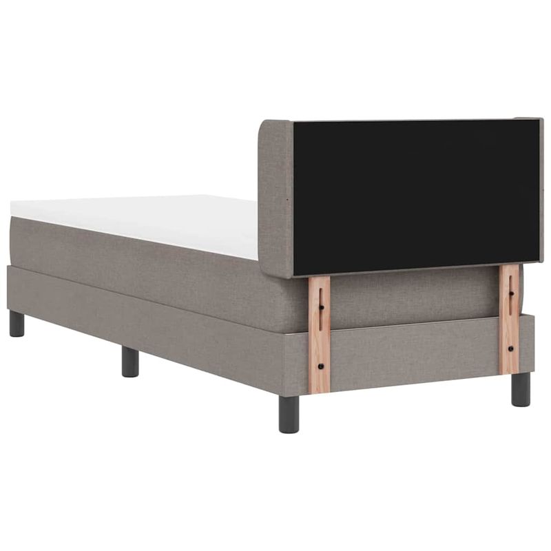 Casa si Gradina - Mobilier - Paturi si accesorii - Paturi - Pat Box Spring cu saltea taupe, 80x200 cm, material - Infinity.ro