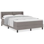 Casa si Gradina - Mobilier - Paturi si accesorii - Paturi - Pat cu saltea, culoare taupe, dimensiuni 140 x 190 cm, din material textil. - Infinity.ro