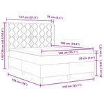 Casa si Gradina - Mobilier - Paturi si accesorii - Paturi - Pat cu saltea cu arcuri si LED taupe 140x190 cm, tesatura - Infinity.ro
