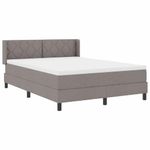 Casa si Gradina - Mobilier - Paturi si accesorii - Paturi - Pat cu saltea, culoare taupe, dimensiuni 140 x 190 cm, din material textil. - Infinity.ro