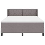 Casa si Gradina - Mobilier - Paturi si accesorii - Paturi - Pat cu saltea, culoare taupe, dimensiuni 140 x 190 cm, din material textil. - Infinity.ro