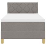 Casa si Gradina - Mobilier - Paturi si accesorii - Paturi - Pat cu arcuri cu saltea gri taupe 100x200 cm Tesatura - Infinity.ro