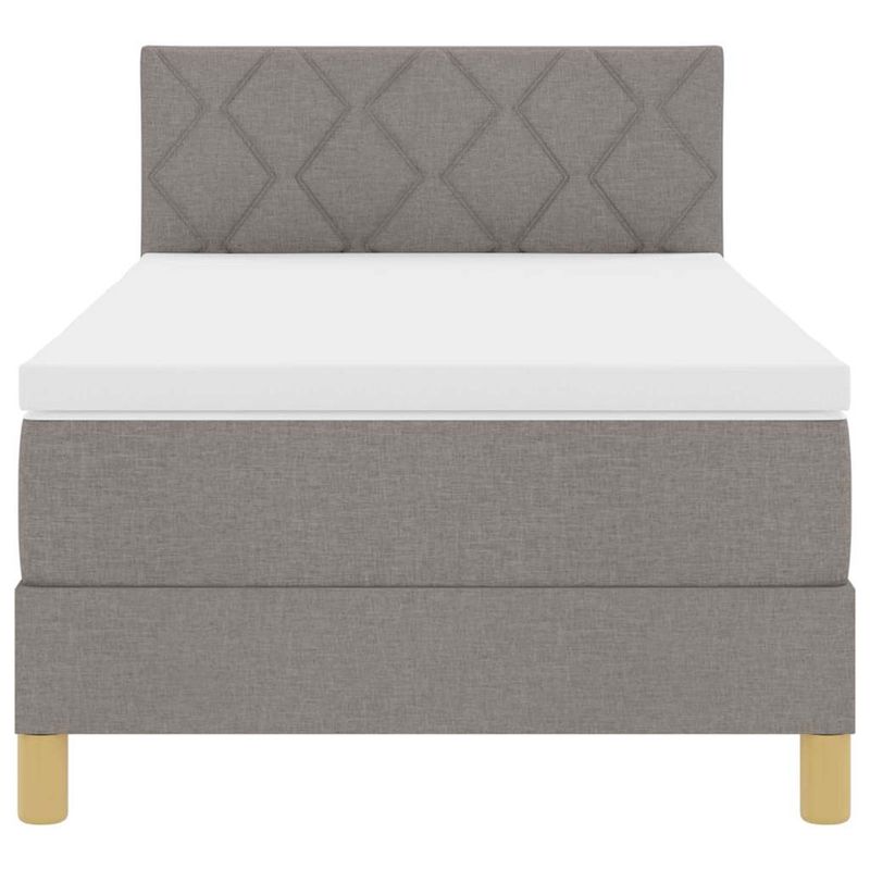 Casa si Gradina - Mobilier - Paturi si accesorii - Paturi - Pat cu arcuri cu saltea gri taupe 100x200 cm Tesatura - Infinity.ro