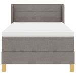 Casa si Gradina - Mobilier - Paturi si accesorii - Paturi - Pat tapitat cu saltea Taupe - 100 x 200 cm - Textil - Infinity.ro