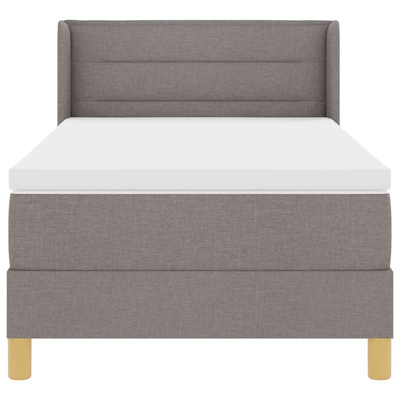 Casa si Gradina - Mobilier - Paturi si accesorii - Paturi - Pat tapitat cu saltea Taupe - 100 x 200 cm - Textil - Infinity.ro