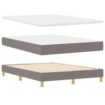 Casa si Gradina - Mobilier - Paturi si accesorii - Paturi - Pat cu arcuri cu saltea taupe 140x190 cm tesatura - Infinity.ro