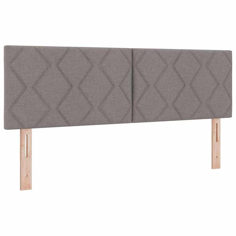 Casa si Gradina - Mobilier - Paturi si accesorii - Paturi - Pat cu arcuri cu saltea taupe 140x190 cm tesatura - Infinity.ro