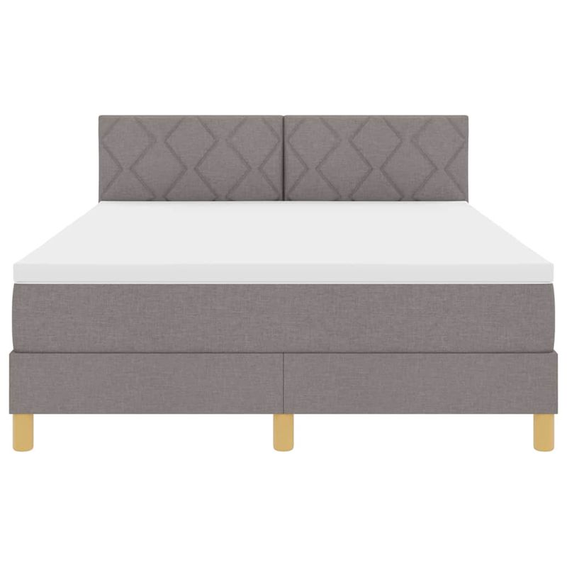 Casa si Gradina - Mobilier - Paturi si accesorii - Paturi - Pat cu arcuri cu saltea taupe 140x190 cm tesatura - Infinity.ro