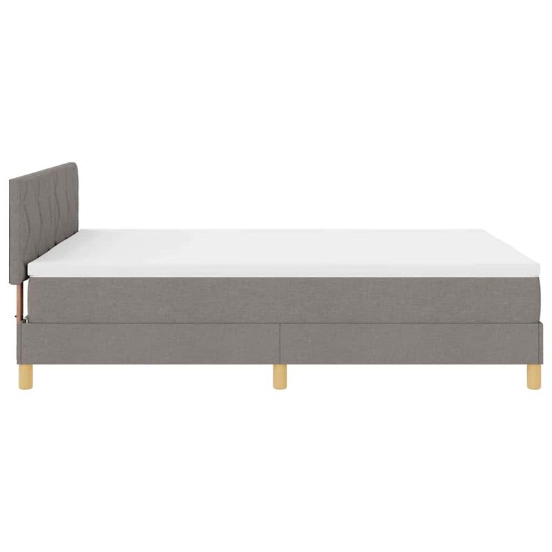 Casa si Gradina - Mobilier - Paturi si accesorii - Paturi - Pat cu arcuri cu saltea taupe 140x190 cm tesatura - Infinity.ro