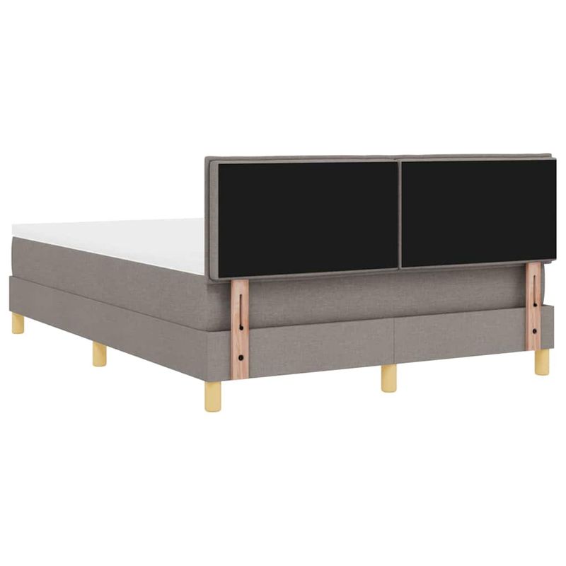 Casa si Gradina - Mobilier - Paturi si accesorii - Paturi - Pat cu arcuri cu saltea taupe 140x190 cm tesatura - Infinity.ro