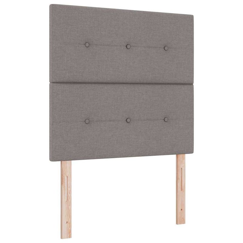 Casa si Gradina - Mobilier - Paturi si accesorii - Paturi - Pat cu arcuri si saltea Taupe 90x200 cm - Tesatura - Infinity.ro