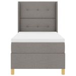 Casa si Gradina - Mobilier - Paturi si accesorii - Paturi - Pat cu arcuri si saltea Taupe 90x200 cm - Tesatura - Infinity.ro