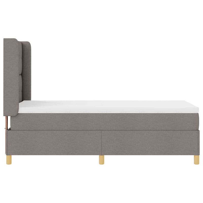 Casa si Gradina - Mobilier - Paturi si accesorii - Paturi - Pat cu arcuri si saltea Taupe 90x200 cm - Tesatura - Infinity.ro