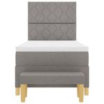 Casa si Gradina - Mobilier - Paturi si accesorii - Paturi - Pat cu cutie spring si saltea taupe 90x190 cm tesatura - Infinity.ro