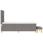 Casa si Gradina - Mobilier - Paturi si accesorii - Paturi - Pat cu cutie spring si saltea taupe 90x190 cm tesatura - Infinity.ro