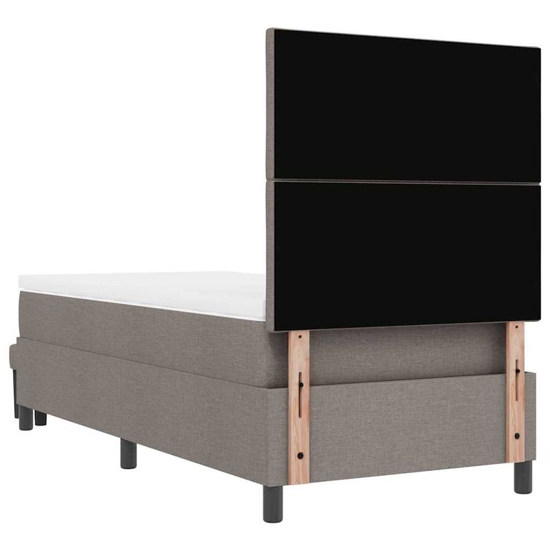 Casa si Gradina - Mobilier - Paturi si accesorii - Paturi - Pat cu cutie spring si saltea taupe 90x190 cm tesatura - Infinity.ro