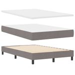 Casa si Gradina - Mobilier - Paturi si accesorii - Paturi - Pat box spring cu saltea si LED Taupe 120x190 cm Tesatura - Infinity.ro