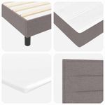 Casa si Gradina - Mobilier - Paturi si accesorii - Paturi - Pat box spring cu saltea si LED Taupe 120x190 cm Tesatura - Infinity.ro