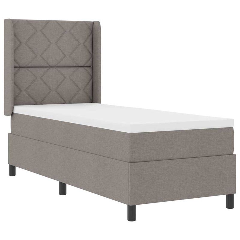 Casa si Gradina - Mobilier - Paturi si accesorii - Paturi - Pat cu saltea cu LED in Taupe, 80x200 cm, tesatura - Infinity.ro