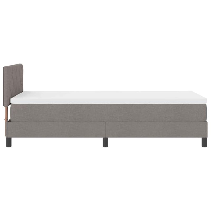 Casa si Gradina - Mobilier - Paturi si accesorii - Paturi - Pat cu Arcuri cu Saltea & LED Taupe 100x200 cm Tesatura - Infinity.ro