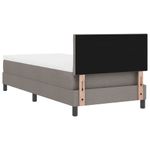Casa si Gradina - Mobilier - Paturi si accesorii - Paturi - Pat cu Arcuri cu Saltea & LED Taupe 100x200 cm Tesatura - Infinity.ro