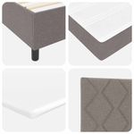 Casa si Gradina - Mobilier - Paturi si accesorii - Paturi - Pat cu saltea cu LED in Taupe, 80x200 cm, tesatura - Infinity.ro