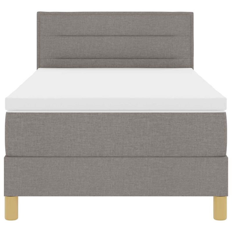 Casa si Gradina - Mobilier - Paturi si accesorii - Paturi - Pat cu Arcuri cu Saltea & LED Taupe 90x190 cm Tesatura - Infinity.ro