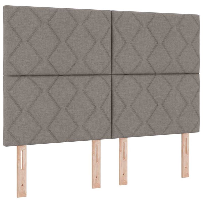 Casa si Gradina - Mobilier - Paturi si accesorii - Paturi - Pat cu arcuri , cu saltea si lumina LED, in taupe – 140x190 cm, tesatura - Infinity.ro