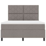 Casa si Gradina - Mobilier - Paturi si accesorii - Paturi - Pat cu arcuri , cu saltea si lumina LED, in taupe – 140x190 cm, tesatura - Infinity.ro