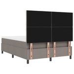Casa si Gradina - Mobilier - Paturi si accesorii - Paturi - Pat cu arcuri , cu saltea si lumina LED, in taupe – 140x190 cm, tesatura - Infinity.ro