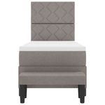 Casa si Gradina - Mobilier - Paturi si accesorii - Paturi - Pat cu arcuri cu saltea si banca Taupe 80x200 cm tesatura - Infinity.ro
