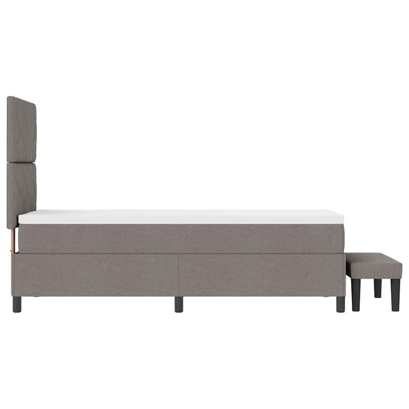 Casa si Gradina - Mobilier - Paturi si accesorii - Paturi - Pat cu arcuri cu saltea si banca Taupe 80x200 cm tesatura - Infinity.ro