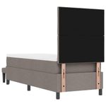 Casa si Gradina - Mobilier - Paturi si accesorii - Paturi - Pat cu arcuri cu saltea si banca Taupe 80x200 cm tesatura - Infinity.ro