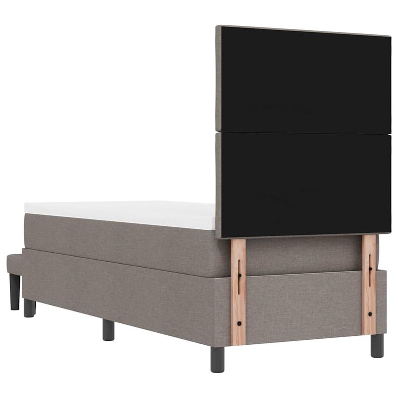 Casa si Gradina - Mobilier - Paturi si accesorii - Paturi - Pat cu arcuri cu saltea si banca Taupe 80x200 cm tesatura - Infinity.ro