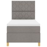 Casa si Gradina - Mobilier - Paturi si accesorii - Paturi - Pat cu arcuri cu saltea si LED taupe 100x200 cm tesatura - Infinity.ro
