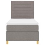 Casa si Gradina - Mobilier - Paturi si accesorii - Paturi - Pat cu arcuri, saltea si LED taupe 90x190 cm din tesatura - Infinity.ro