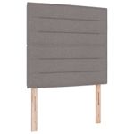 Casa si Gradina - Mobilier - Paturi si accesorii - Paturi - Pat cu arcuri cu saltea si banca taupe 100x200 cm tesatura - Infinity.ro