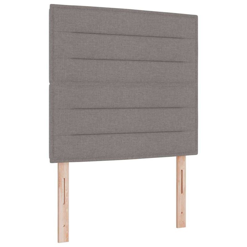 Casa si Gradina - Mobilier - Paturi si accesorii - Paturi - Pat cu arcuri cu saltea si banca taupe 100x200 cm tesatura - Infinity.ro