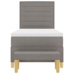 Casa si Gradina - Mobilier - Paturi si accesorii - Paturi - Pat cu arcuri cu saltea si banca taupe 100x200 cm tesatura - Infinity.ro