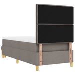 Casa si Gradina - Mobilier - Paturi si accesorii - Paturi - Pat cu arcuri cu saltea si banca taupe 100x200 cm tesatura - Infinity.ro