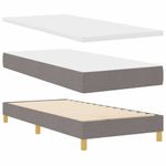 Casa si Gradina - Mobilier - Paturi si accesorii - Paturi - Pat box spring cu saltea, taupe, 80x200 cm, textil - Infinity.ro