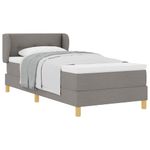 Casa si Gradina - Mobilier - Paturi si accesorii - Paturi - Pat box spring cu saltea, taupe, 80x200 cm, textil - Infinity.ro