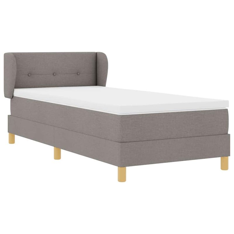 Casa si Gradina - Mobilier - Paturi si accesorii - Paturi - Pat box spring cu saltea, taupe, 80x200 cm, textil - Infinity.ro