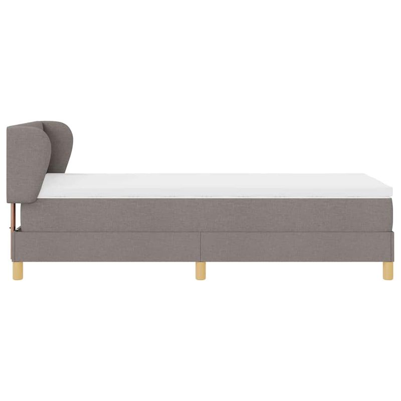 Casa si Gradina - Mobilier - Paturi si accesorii - Paturi - Pat box spring cu saltea, taupe, 80x200 cm, textil - Infinity.ro