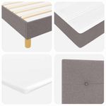 Casa si Gradina - Mobilier - Paturi si accesorii - Paturi - Pat box spring cu saltea, taupe, 80x200 cm, textil - Infinity.ro