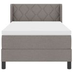 Casa si Gradina - Mobilier - Paturi si accesorii - Paturi - Pat Box Spring cu Saltea in Taupe, 100 x 200 cm, Material Textil. - Infinity.ro