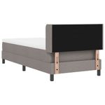 Casa si Gradina - Mobilier - Paturi si accesorii - Paturi - Pat Box Spring cu Saltea in Taupe, 100 x 200 cm, Material Textil. - Infinity.ro